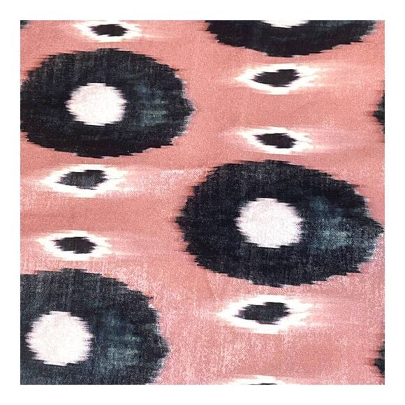 Xanadu Ikat Pink & Navy Fabric Craft Lot of Polyester Indoor Outdoor Samples - Picture 3 of 16